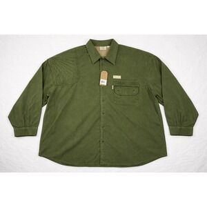 TAG Safari Hunter Shirt Mens 4X Green Utility Field Outdoor Buttonup Quilted NWT